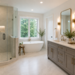 Completed primary bathroom renovation in Montclair, New Jersey