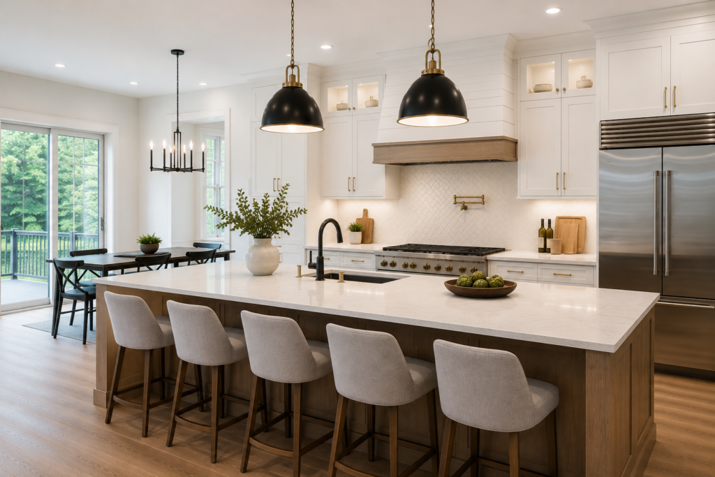 Completed kitchen remodel in Summit, New Jersey