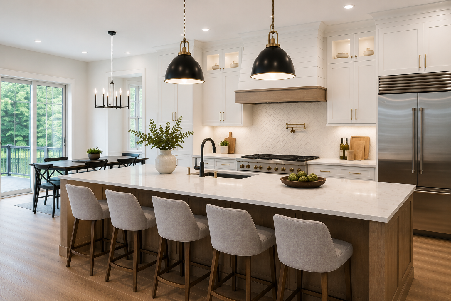 Completed kitchen remodel in Summit, New Jersey