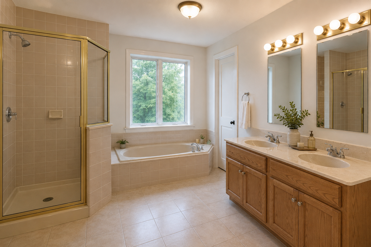 Bathroom Renovation in Montclair, NJ Dated Montclair, NJ bathroom before renovation